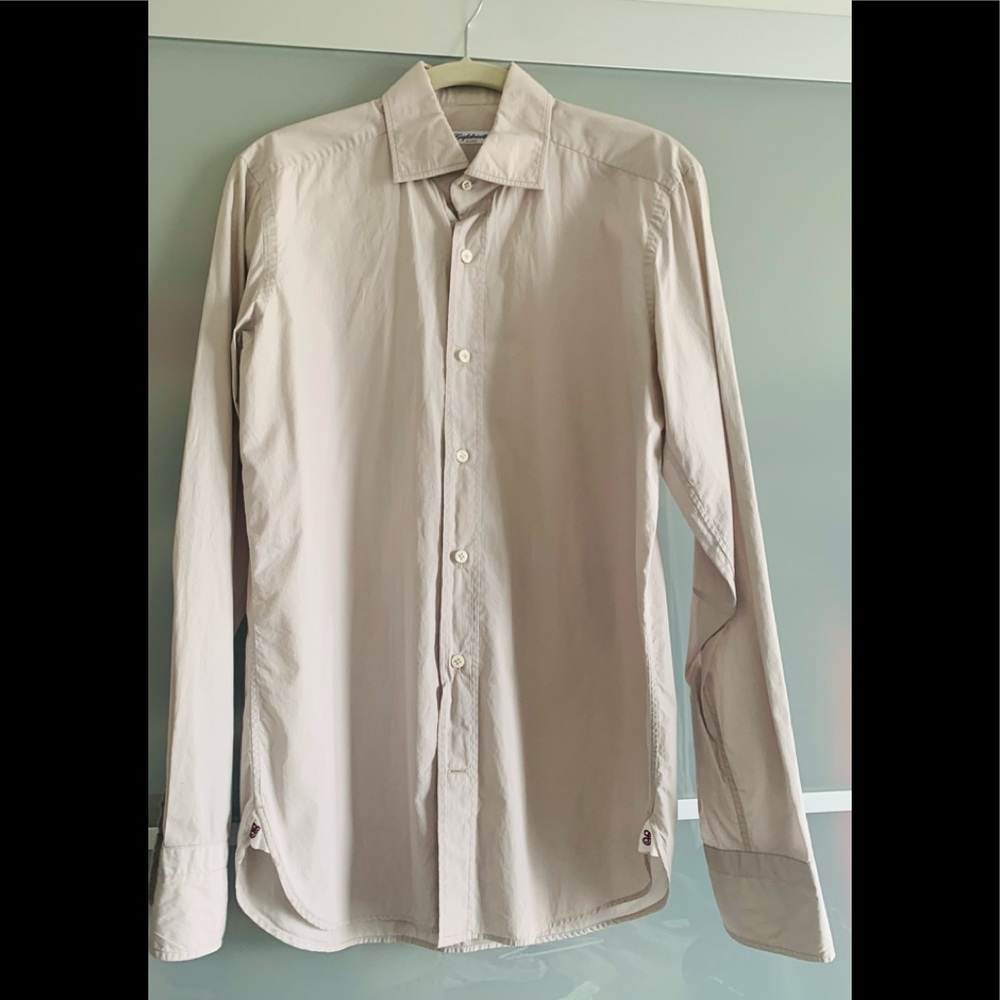 Mens beige dress shirt GUGLIELMINOTTI